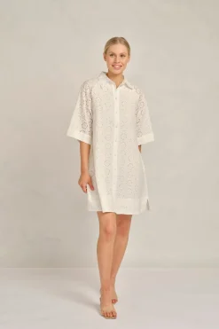 Online Alessandra Aurienne Dress Posy - White