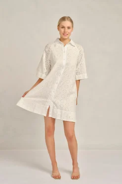 Online Alessandra Aurienne Dress Posy - White