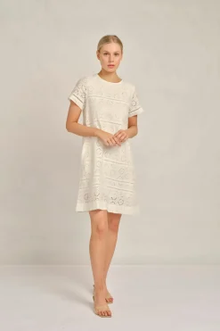 Online Alessandra Aurienne Dress Posy - White