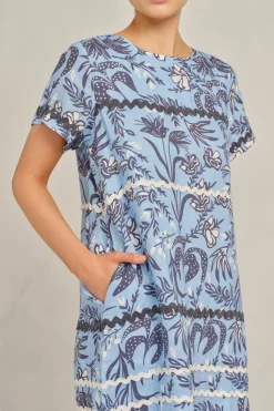 Best Alessandra Claudette Wave Dress Paradise - Cornflower