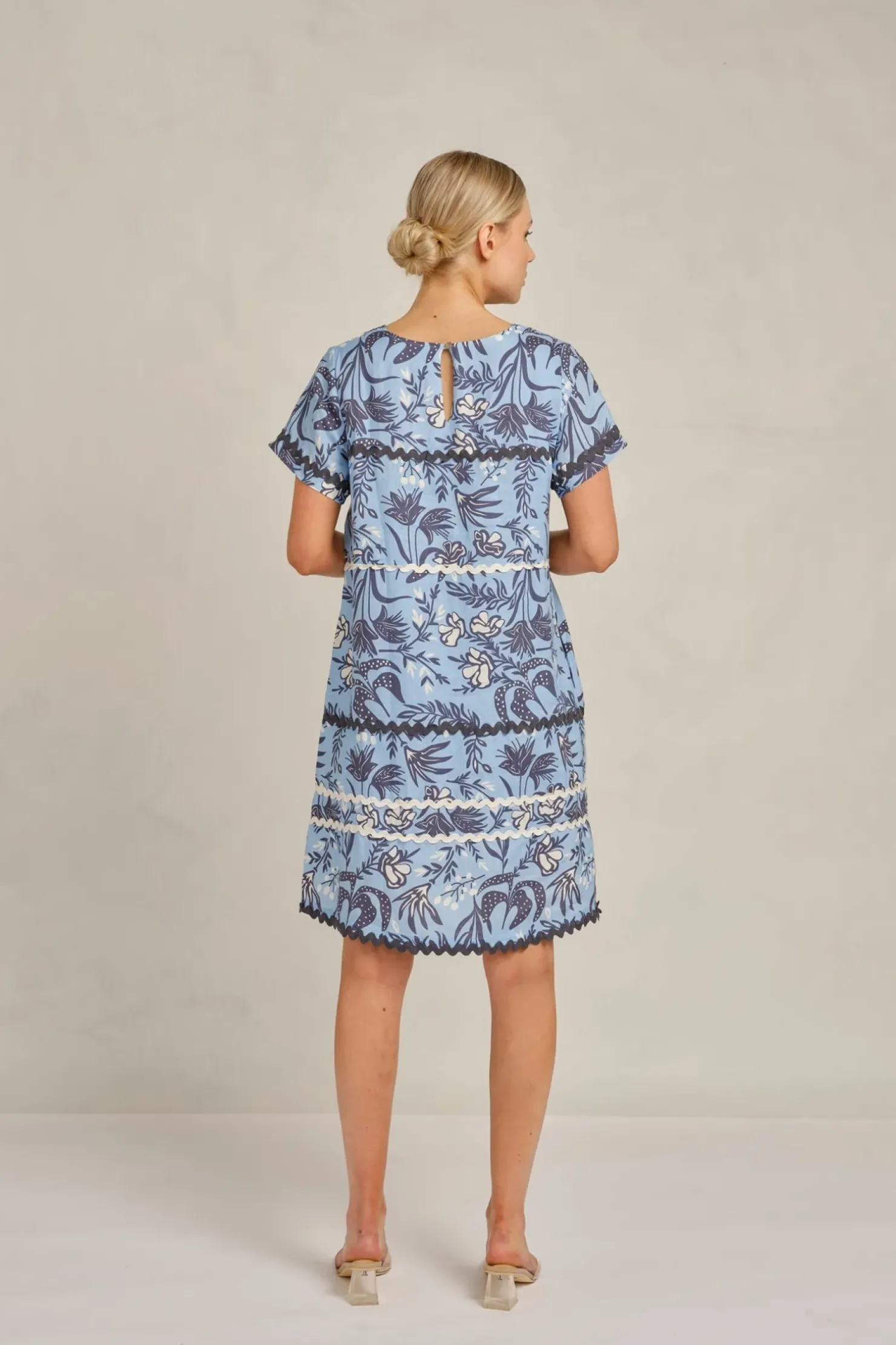 Best Alessandra Claudette Wave Dress Paradise - Cornflower