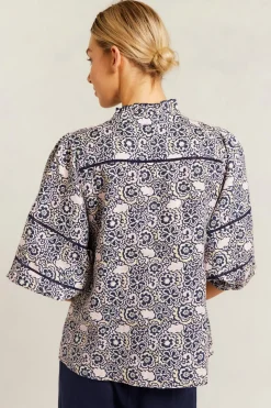 Online Alessandra Lia Shirt Raya - Navy