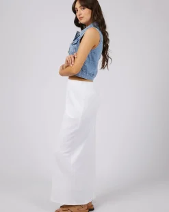 Online All About Eve Harper Denim Vest- Light Blue