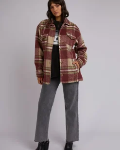 Clearance All About Eve Hilary Check Shacket