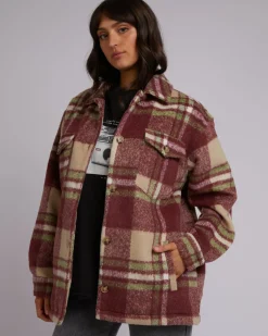 Clearance All About Eve Hilary Check Shacket