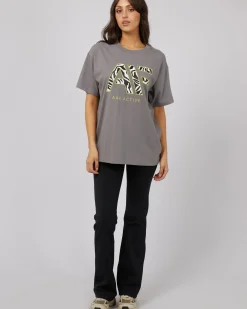 Hot All About Eve Parker Active Tee - Charcoal