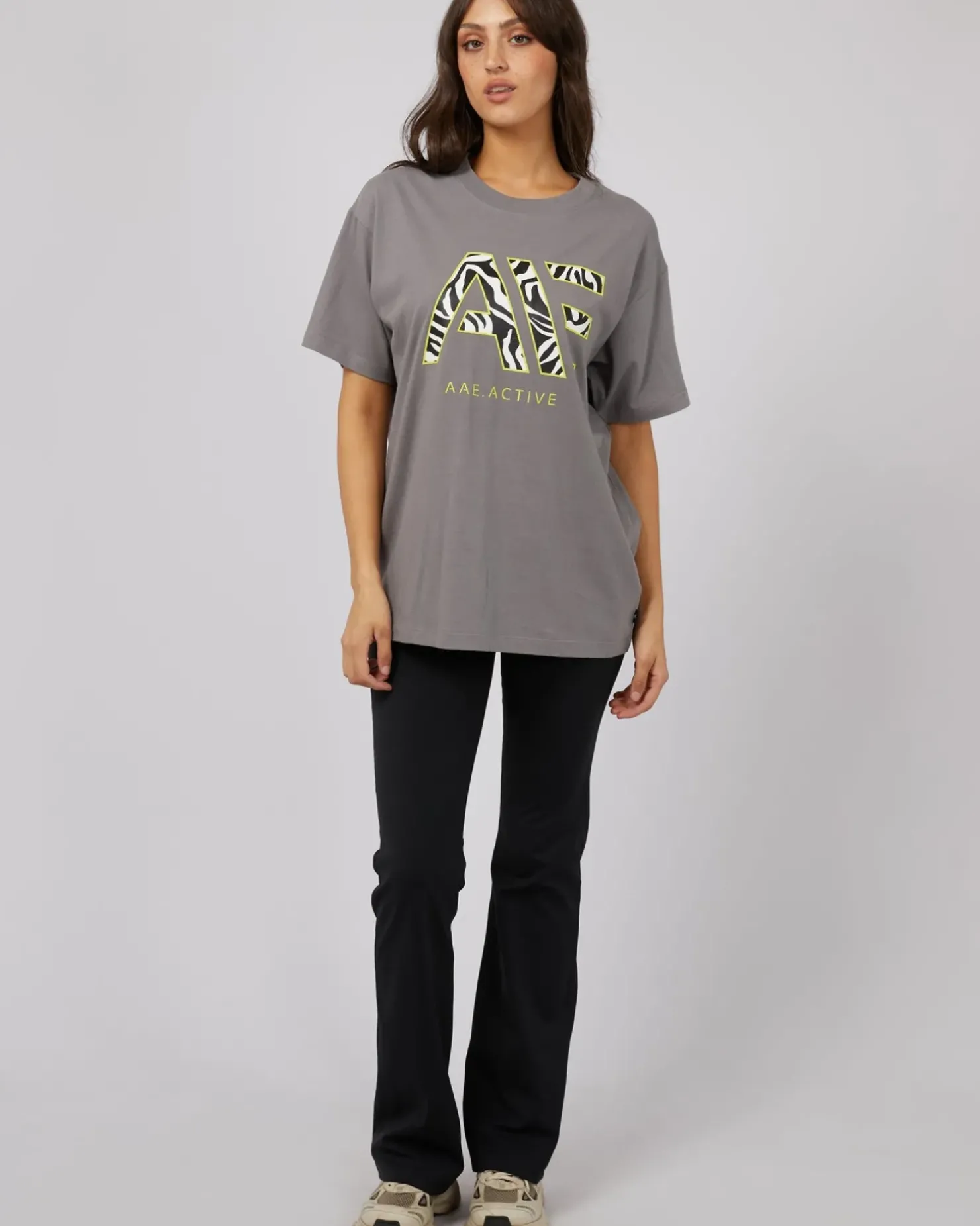 Hot All About Eve Parker Active Tee - Charcoal