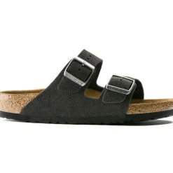 Best Birkenstock Arizona Velvet Grey Suede Leather - Narrow