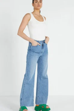 Online Bohemian Traders Flared Jean - Light Blue