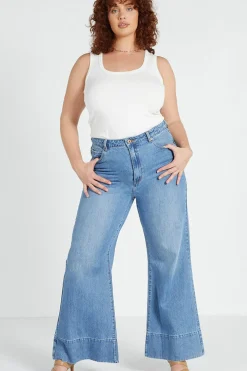 Online Bohemian Traders Flared Jean - Light Blue