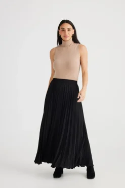 Fashion Brave & True Brave & True Alias Pleated Skirt - Black