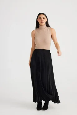 Fashion Brave & True Brave & True Alias Pleated Skirt - Black