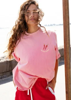 Sale Cartel & Willow Cartel & Willow Hot Summer Tee - Pink/Hot Summer Print