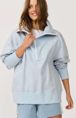Outlet Cartel & Willow Cartel & Willow Nova Half Zip Sweater - Sky