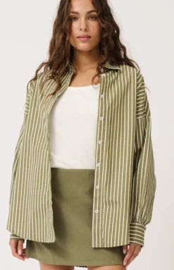Discount Cartel & Willow Cartel & Willow Tammy Shirt - Palm Stripe