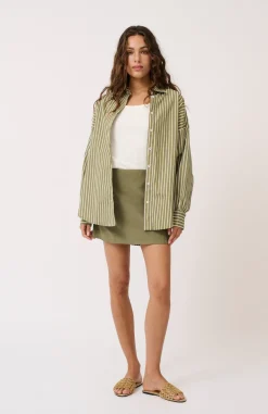 Discount Cartel & Willow Cartel & Willow Tammy Shirt - Palm Stripe