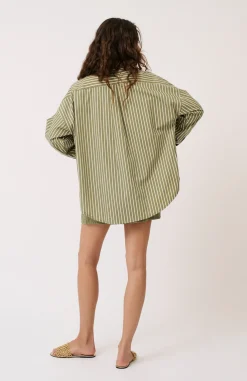 Discount Cartel & Willow Cartel & Willow Tammy Shirt - Palm Stripe