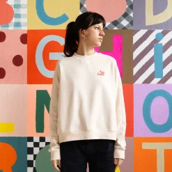 Discount Castle and Things Hey Hello Box Sweater - Cream