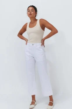 Sale Kireina Celeste Pant- Cropped White