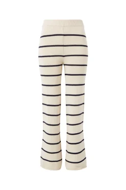 Discount Ceres Life Bootleg Knit Pant - Ecru/Navy Stripe