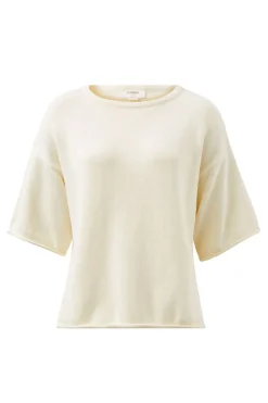 Fashion Ceres Life Boxy Knit Tee- Eggshell