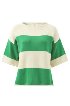 Hot Ceres Life Boxy Knit Tee- Grass Stripe