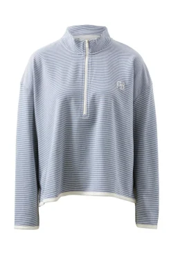 Best Ceres Life Boxy Zip Sweat - Moonlight Fine Stripe