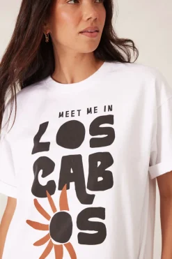 Outlet Ceres Life Boyfriend Tee - Los Cabos White