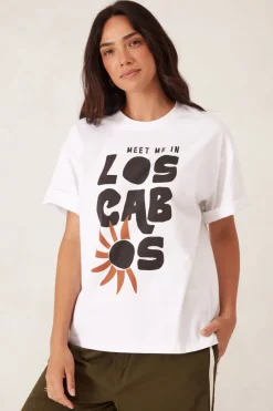 Outlet Ceres Life Boyfriend Tee - Los Cabos White