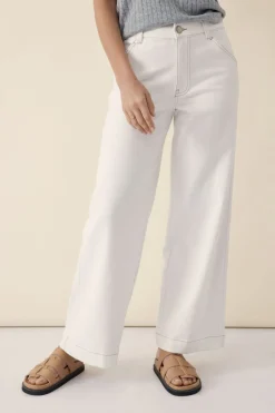 Outlet Ceres Life Classic Wide Leg Jean - Fresh Ecru