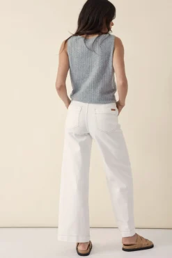 Outlet Ceres Life Classic Wide Leg Jean - Fresh Ecru