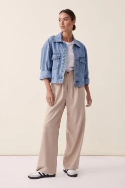 Discount Ceres Life Cropped Denim Jacket - Vintage Blue
