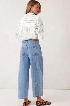 Hot Ceres Life Darted Barrel Jean - Vintage Blue