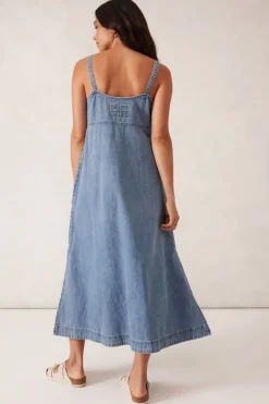 Best Ceres Life Denim Beach Dress - Worn Blue
