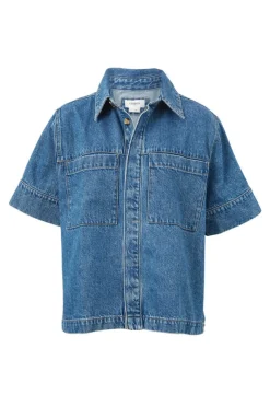 Sale Ceres Life Jacqui Felgate Boxy Denim Shirt - Indigo Denim