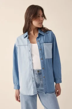 Best Ceres Life Long Sleeve Denim Shirt - Indigo
