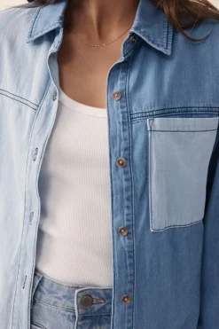 Best Ceres Life Long Sleeve Denim Shirt - Indigo