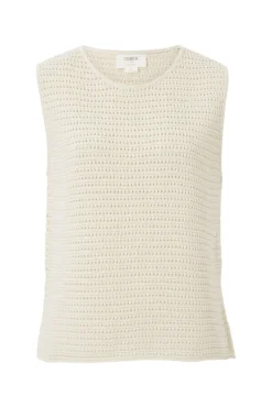 Best Ceres Life Mesh Knit Tank - Ecru