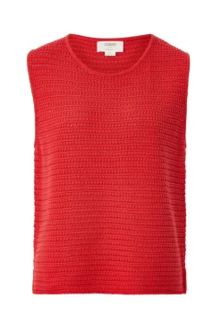 Outlet Ceres Life Mesh Knit Tank - Heritage Red