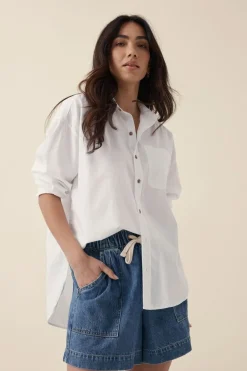 Sale Ceres Life Oversized Poplin Shirt - White