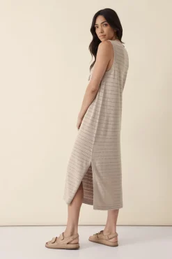Sale Ceres Life Pointelle Sleeveless Knit Dress - String