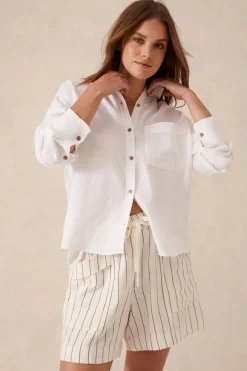 Outlet Ceres Life Relaxed Pocket Shirt- White