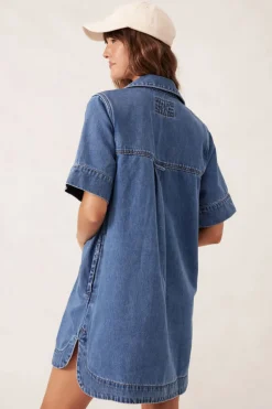 Fashion Ceres Life Relaxed Shirt Dress - Fresh Indigo
