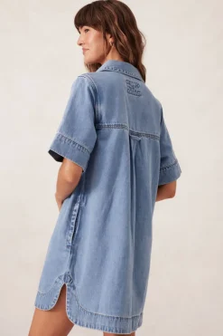 Online Ceres Life Relaxed Shirt Dress - Mid Vintage Blue
