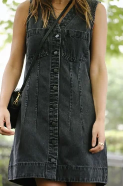 Best Ceres Life Seamed Mini Shift Dress - Vintage Black