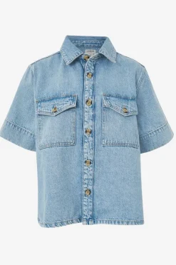 Best Ceres Life Short Sleeve Boxy Shirt - Vintage Blue Denim