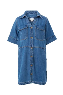 Clearance Ceres Life Side Pocket Boxy Dress - Fresh Indigo