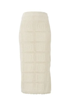 Online Ceres Life Square Knit Midi Skirt - Ecru