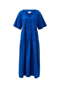 Best Ceres Life Tiered Poplin Midi Dress - Fresh Cobalt