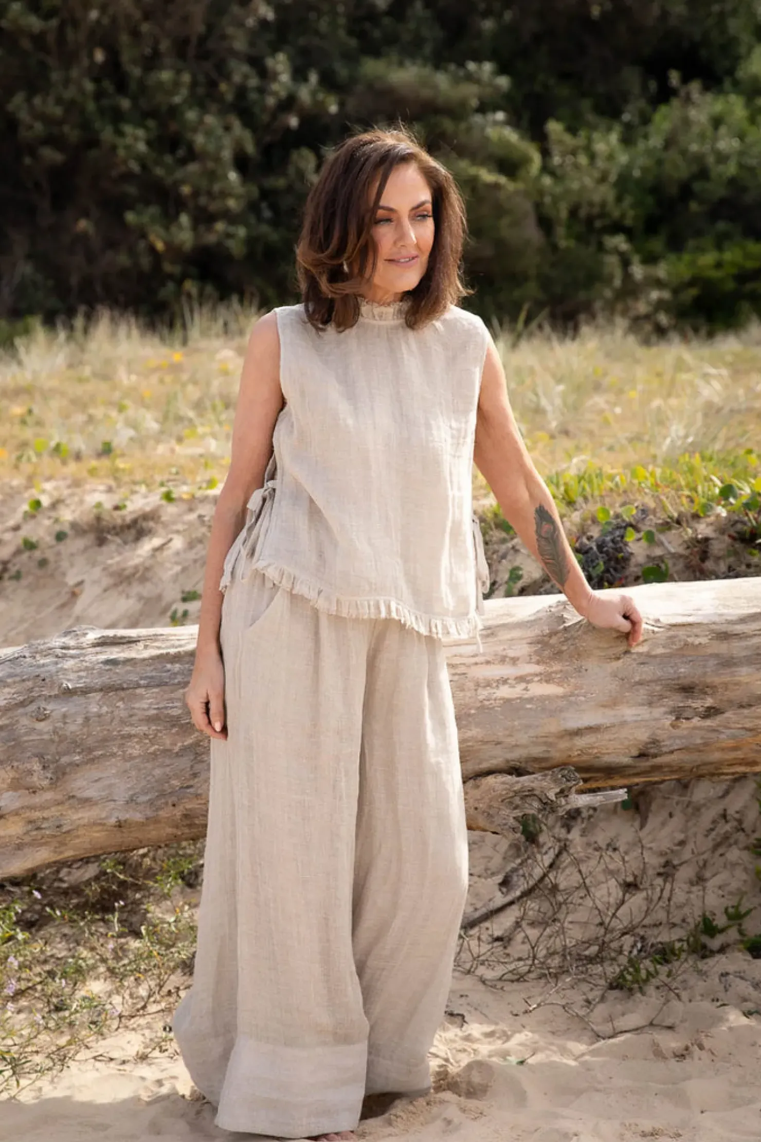 Hot Eadie Lifestyle Eadie Arana Linen Pant - Natural